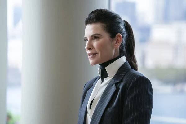 Julianna Margulies is hinting she's had same-sex experiences off-screen. She is pictured in the new season of 