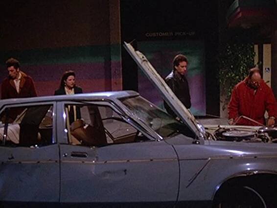 Julia Louis-Dreyfus, Jerry Seinfeld, Jason Alexander, and Michael Richards in Seinfeld (1989)