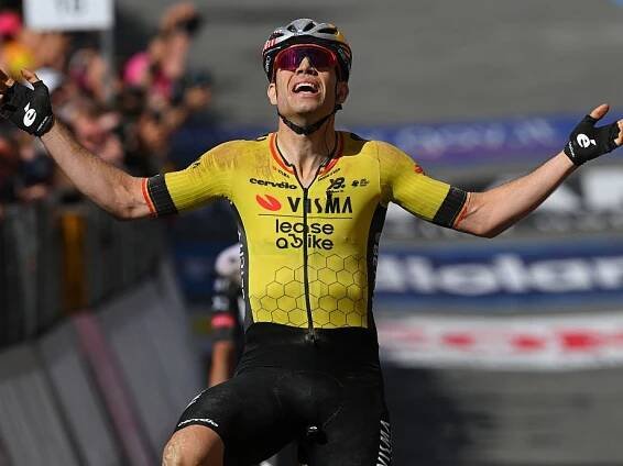 Giro d'Italia: Wout van Aert triumphs on strade bianche to win stage 9