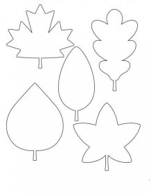 Szablony liści jesiennych do druku - różne wzory