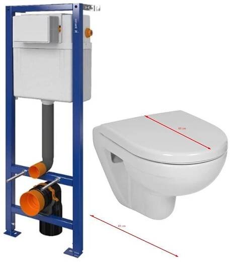 CERSANIT/S - CERSANIT nádržka AQUA 02 bez tlačítka + WC JIKA LYRA PLUS 49 + SEDÁTKO DURAPLAST S97-063 LY3