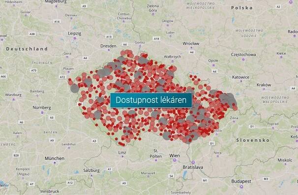 Mapa: V Česku je 2755 lékáren, jen deset jich však má nonstop. Leckde mají lidé smůlu