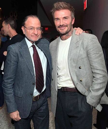 Fisher Stevens and David Beckham attend Netflix's Beckham ATAS Official