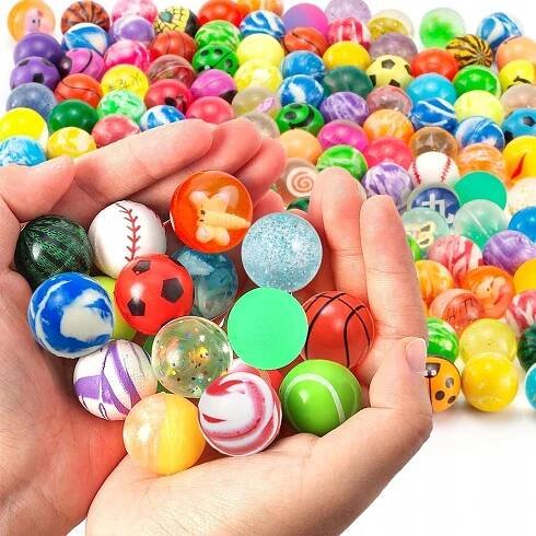 Ricofot – Sada 100 skákacích míčků pro děti, 32 mm
