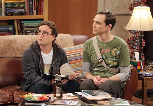 Teorie velkého třesku - Poznatek o Higgsově bosonu - Z filmu - Johnny Galecki, Jim Parsons