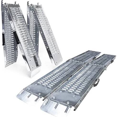 RAMPA NÁJEZDOVÁ DVOJITÁ 400KG 160x22,5 CM OCEL PREMIUM