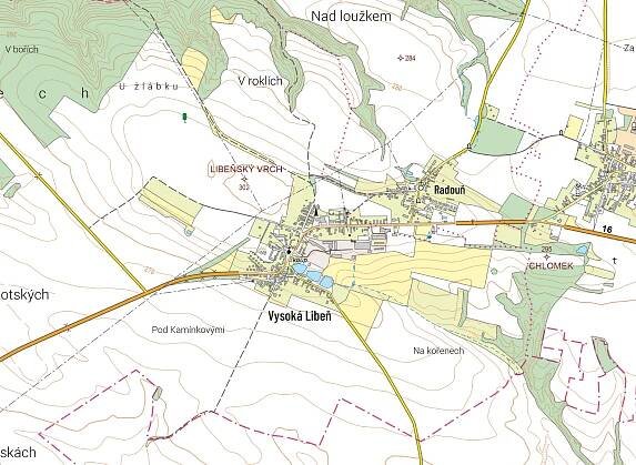 Vysoká Libeň, základní topografická mapa 1:10 000 (ZTM10), 2024, Český úřad zeměměřický a katastrální, https://cuzk.gov.cz/.