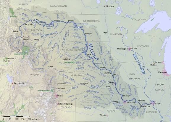 List of dams in the Missouri River watershed