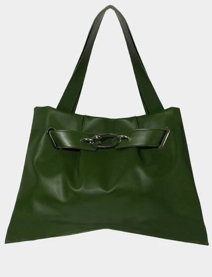 Zelen� hobo kabelka z rostlinn� k��e