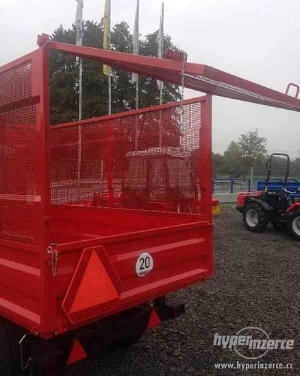 Vlečka za traktor, malotraktor 3 tuny, nájezdová brzda - foto 9