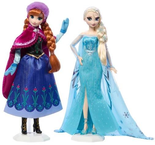 Ľadové kráľovstvo FROZEN BÁBIKA PRINCEZNÁ ELSA + ANNA 2 zberateľské bábiky