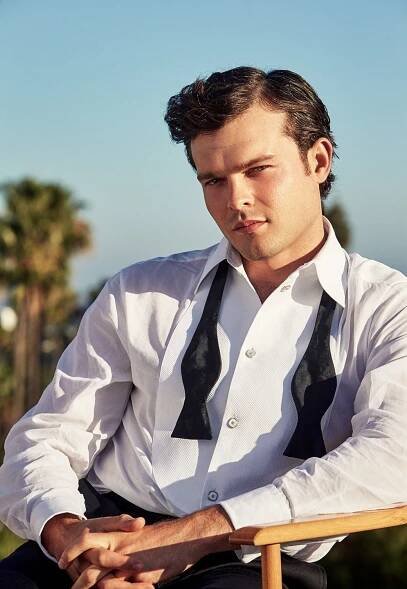 Image may contain Alden Ehrenreich Clothing Apparel Shirt Human Person and Dress Shirt