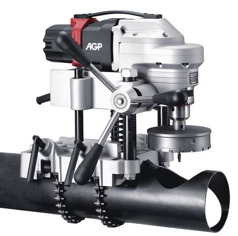 Hole Cutting Drill HC127 in action for Fast and Accurate Hole Drilling on Pipes