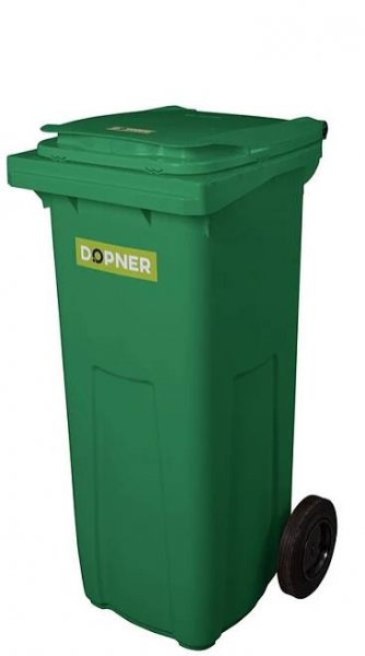 Plastová popelnice DOPNER 120 l - zelená – Obchodiště.cz