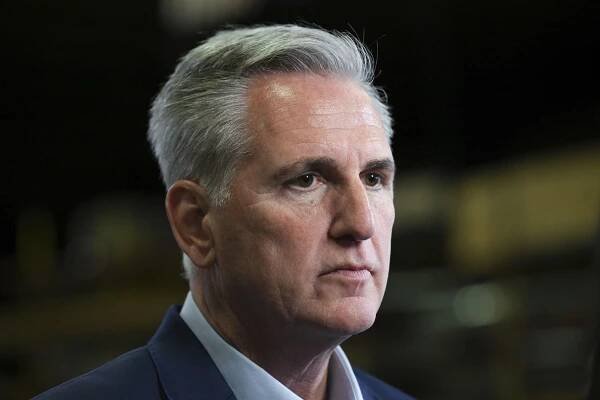 House Minority leader Kevin McCarthy talks to the media.