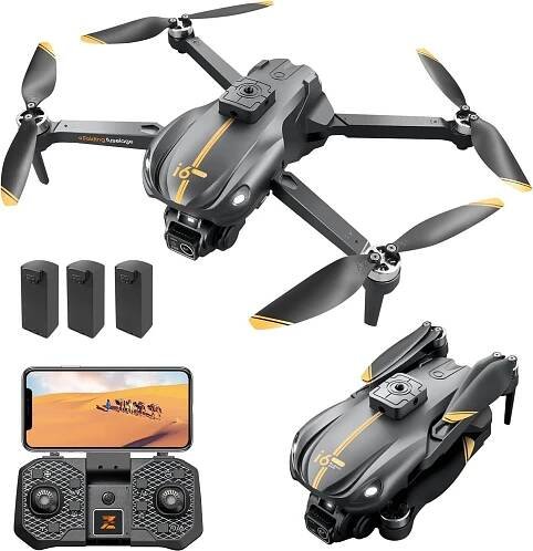 Dron s 1080P HD kamerou, skládací kvadrokoptéra pro dospělé se 3 modulárními bateriemi, udržováním výšky a vyhýbáním se překážkám