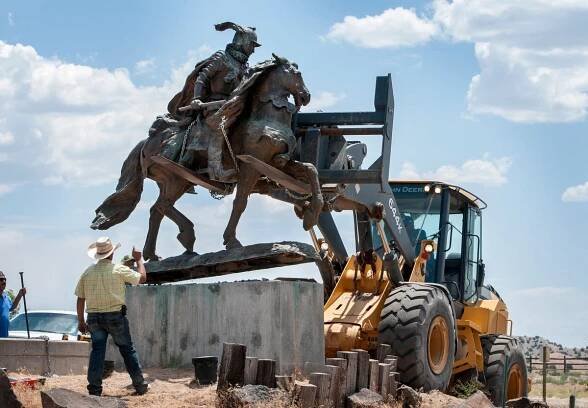 Civil suit settled in shooting of Native American activist at protest of Spanish conquistador statue