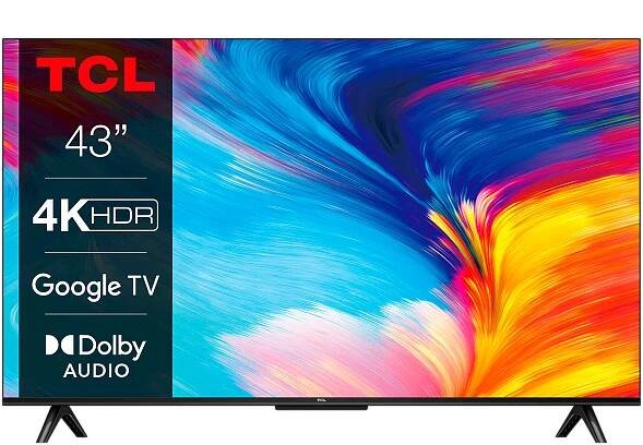 TCL TV 43" UHD GoogleTV DVB-T2/C/S2 H.265 HEVC
