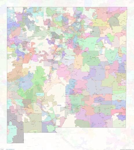 New Mexico ZIP Codes Map thumbnail