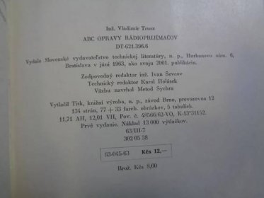 ABC opravy rádioprijímačov, 1963