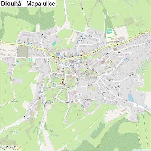 Dlouhá - mapy | Kurzy.cz