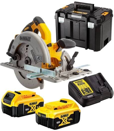 DeWALT DCS572P2 Aku kotoučová pila 184mm XR 18V (2x5,0Ah) kufr Tstak