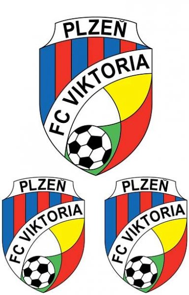 FC Viktoria Plzeň logo nažehlovačka, 3 ks