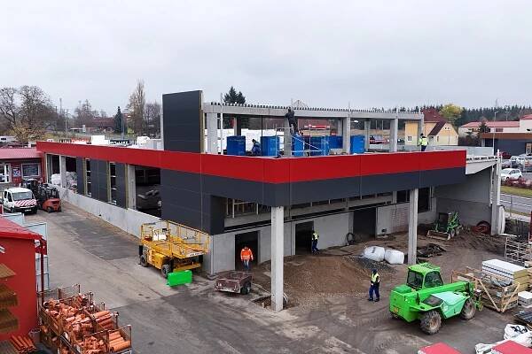 STAVBA NOVÉ PRODEJNY V NEPOMUKU | Unibrick s.r.o 