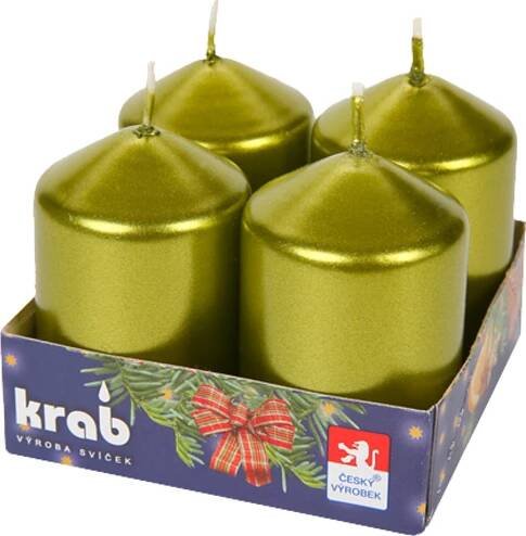 Krab Brno Adventní svíčky 40 x 60 mm, metalické zelené metalické zelené od 65 Kč