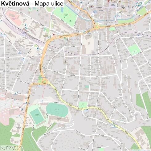 Květinová - mapy | Kurzy.cz