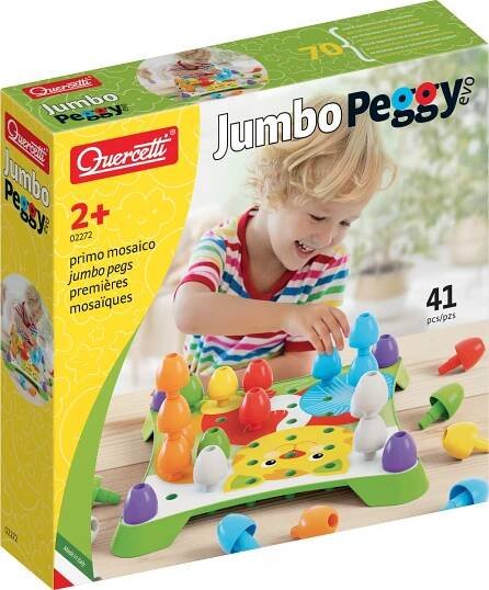 Quercetti Jumbo Peggy Evo 41 ks Jumbo Pegs