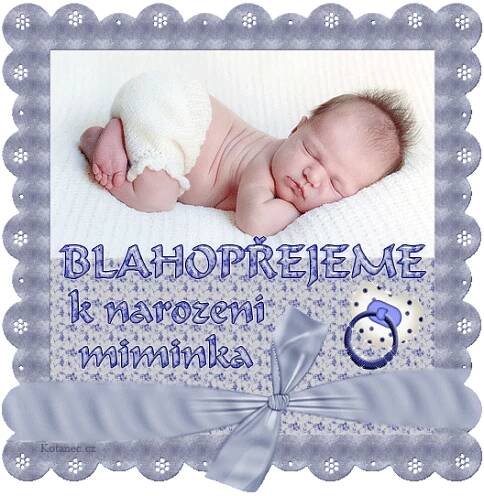 001 Blahopřání k narození dítěte - chlapečka