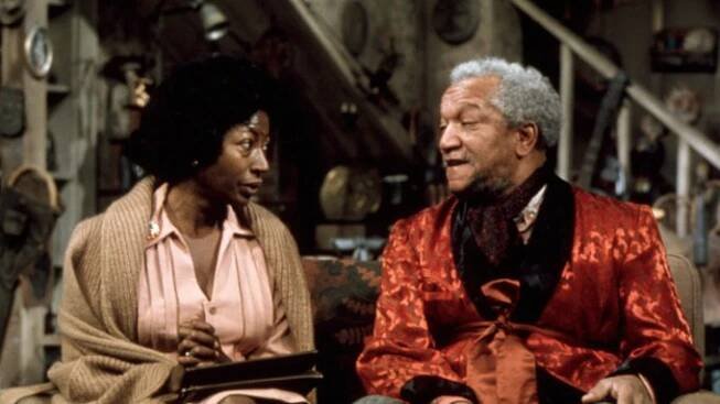 From left: Lynn Hamilton, Redd Foxx in 'Sanford and Son'