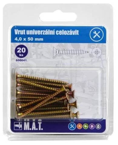 vrut un.celozávit 4,0x 50mm ZZ (20ks)