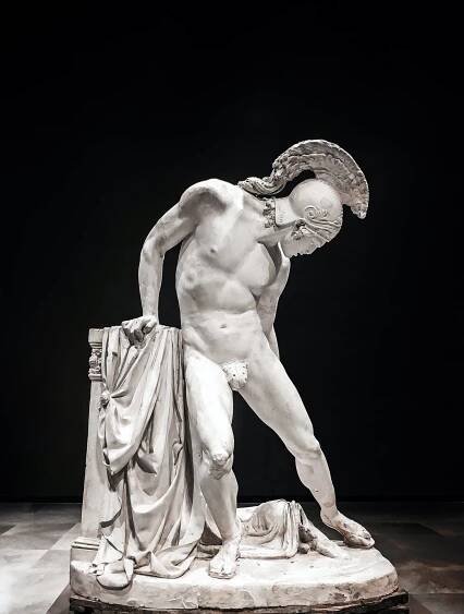 statue of Ares, Greek god of war. 