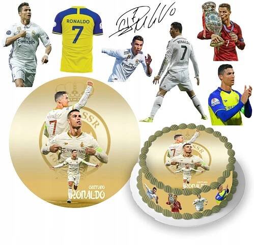 MEGA SADA OPLATEK NA DORT CRISTIANO RONALDO CR7 MÍČ + TEXT BONUS 6