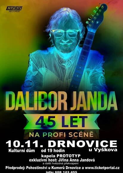 Pozvánka na koncert Dalibora Jandy Drnovice - Oficiální stránky obce Nemojany