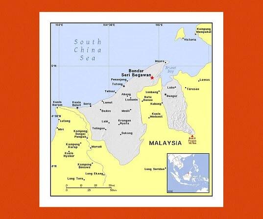 Maps of Brunei | Collection of maps of Brunei | Maps of Asia | GIF map | Maps of the World in GIF format | Maps of the whole