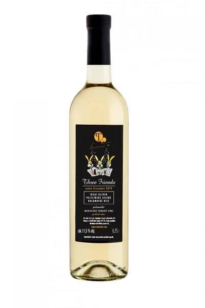 Víno Cuvée Three Friends /IO, VZ, RB/ 2019, jakostní perlivé víno, Vinařství Tomčala