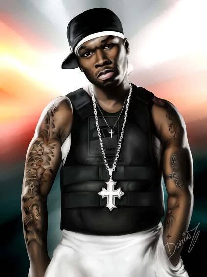 A Black Man With Tattoos And A Cross