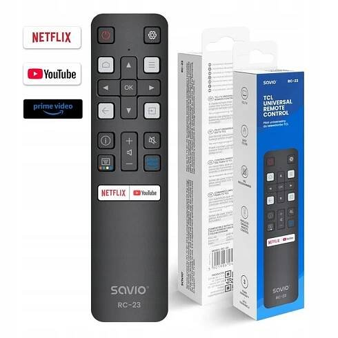 SAVIO RC-23 Univerzální dálkový ovladač pro TV TCL