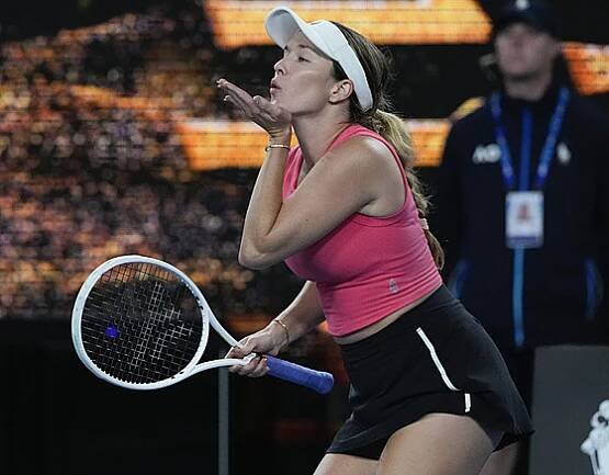 Danielle Collinsová posílá po vyhraném druhém kole Australian Open polibky do...