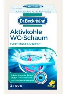 Dr. Beckmann  prášek s aktivním uhlím na čištění toalety 3 x 100 g
