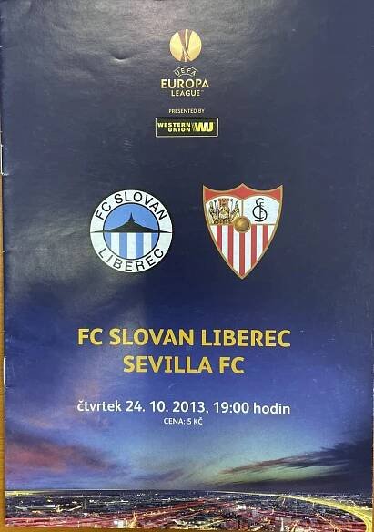 Oficiální program UEFA zápasu FC Slovan Liberec - Sevilla FC (24.10.2013) | Marken.cz - Knihy, dvd, ročenky a časopisy o