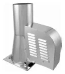 Komín Karl M500 komínový ventilátor, čtvercová podstava, průměr 200mm - nerez