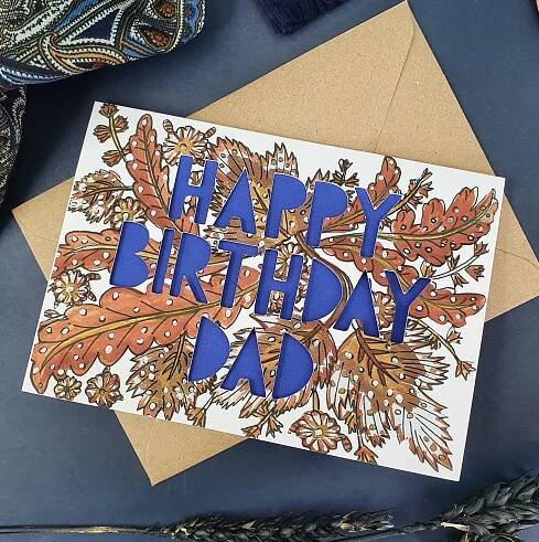 Happy Birthday Dad Paper cut Card