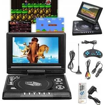 PŘENOSNÝ PŘEHRÁVAČ DVD DO AUTA, HERNÍ KONZOLE USB/SD, 7.8" DISPLEJ