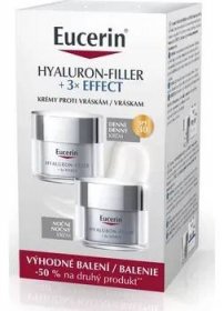 Eucerin Hyaluron-Filler + 3x Effect denní SPF30 + noční krém 2x50 ml
