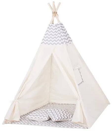 SPRINGOS Teepee Šedý Zigzag