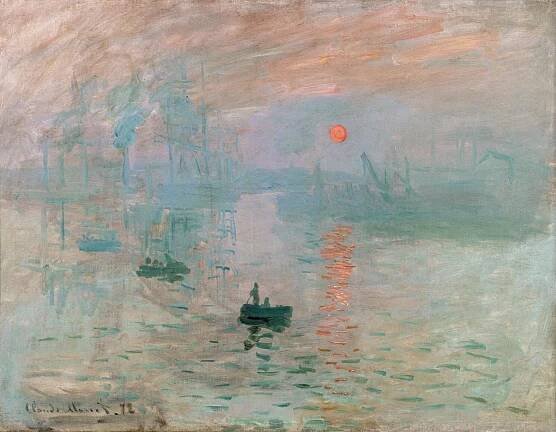 Claude Monet - Impression Sunrise OBRAZ NA PLÁTNĚ